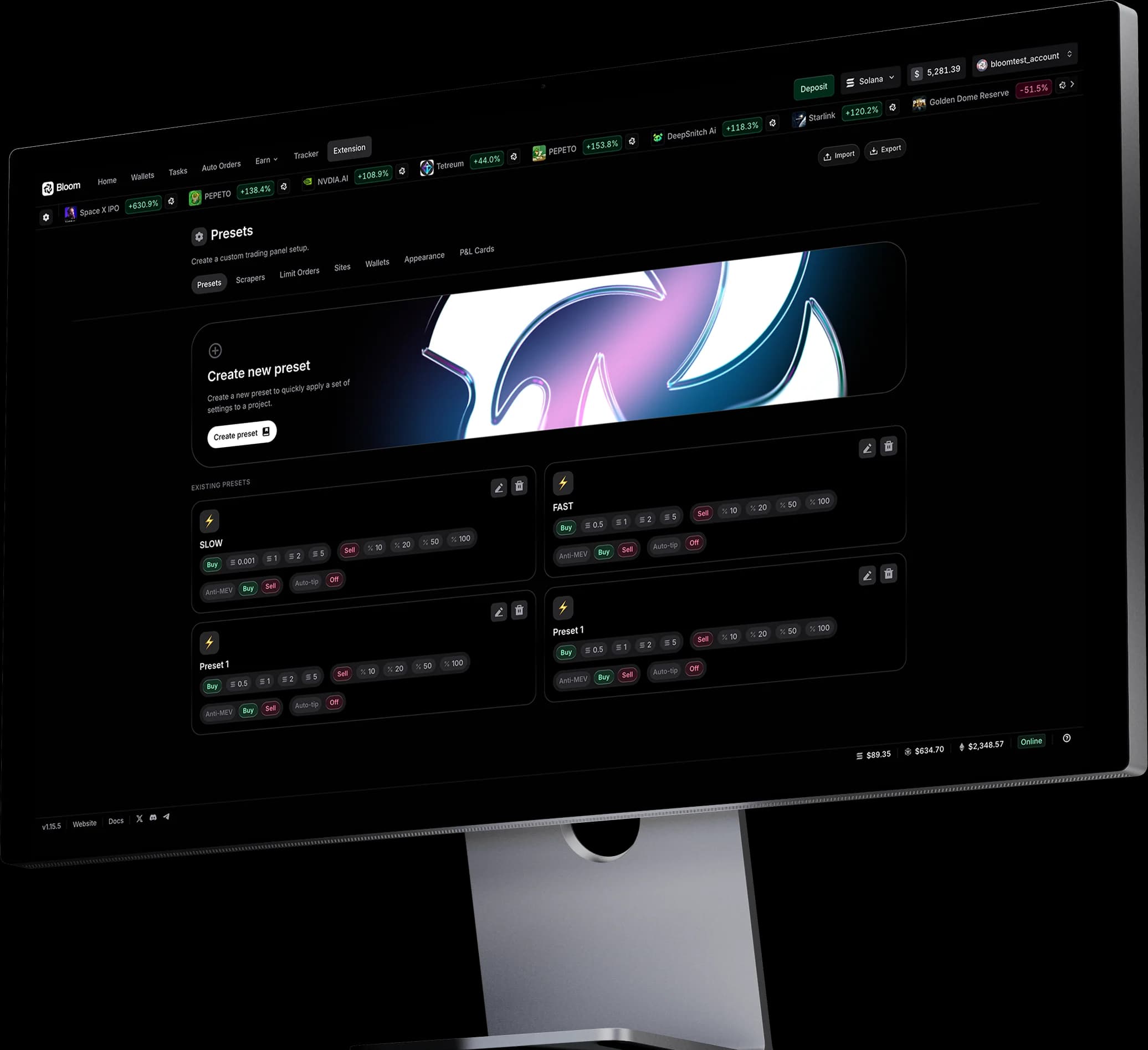 Bloom Manager mockup