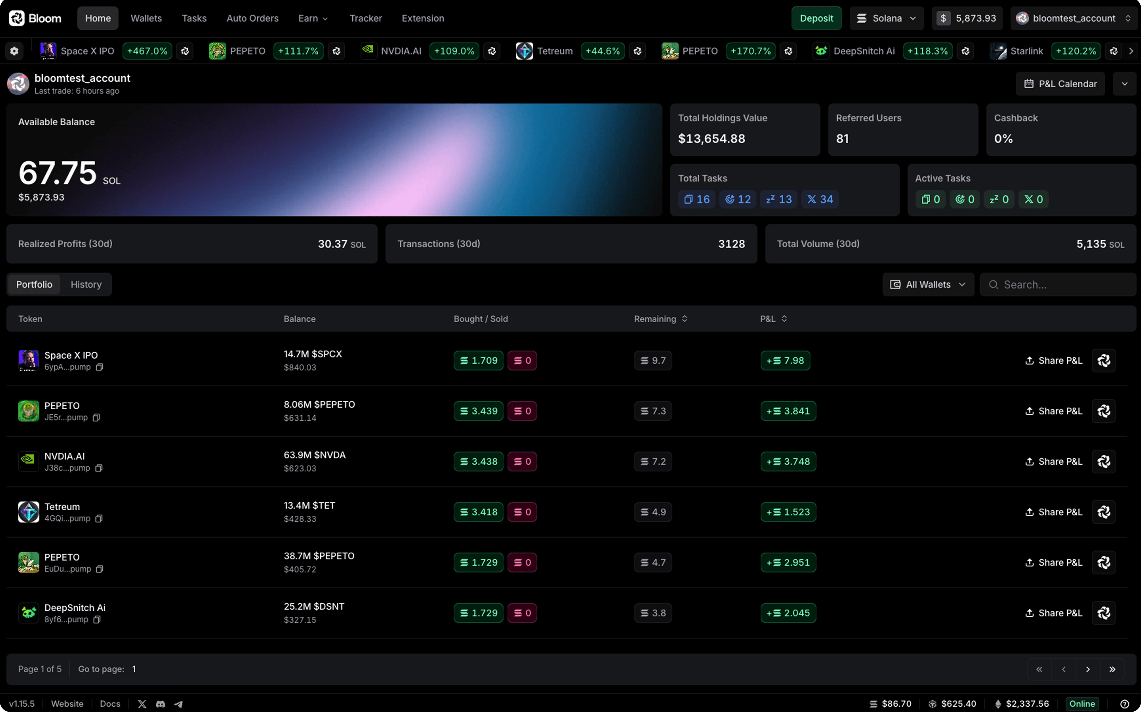 Bloom Manager portfolio